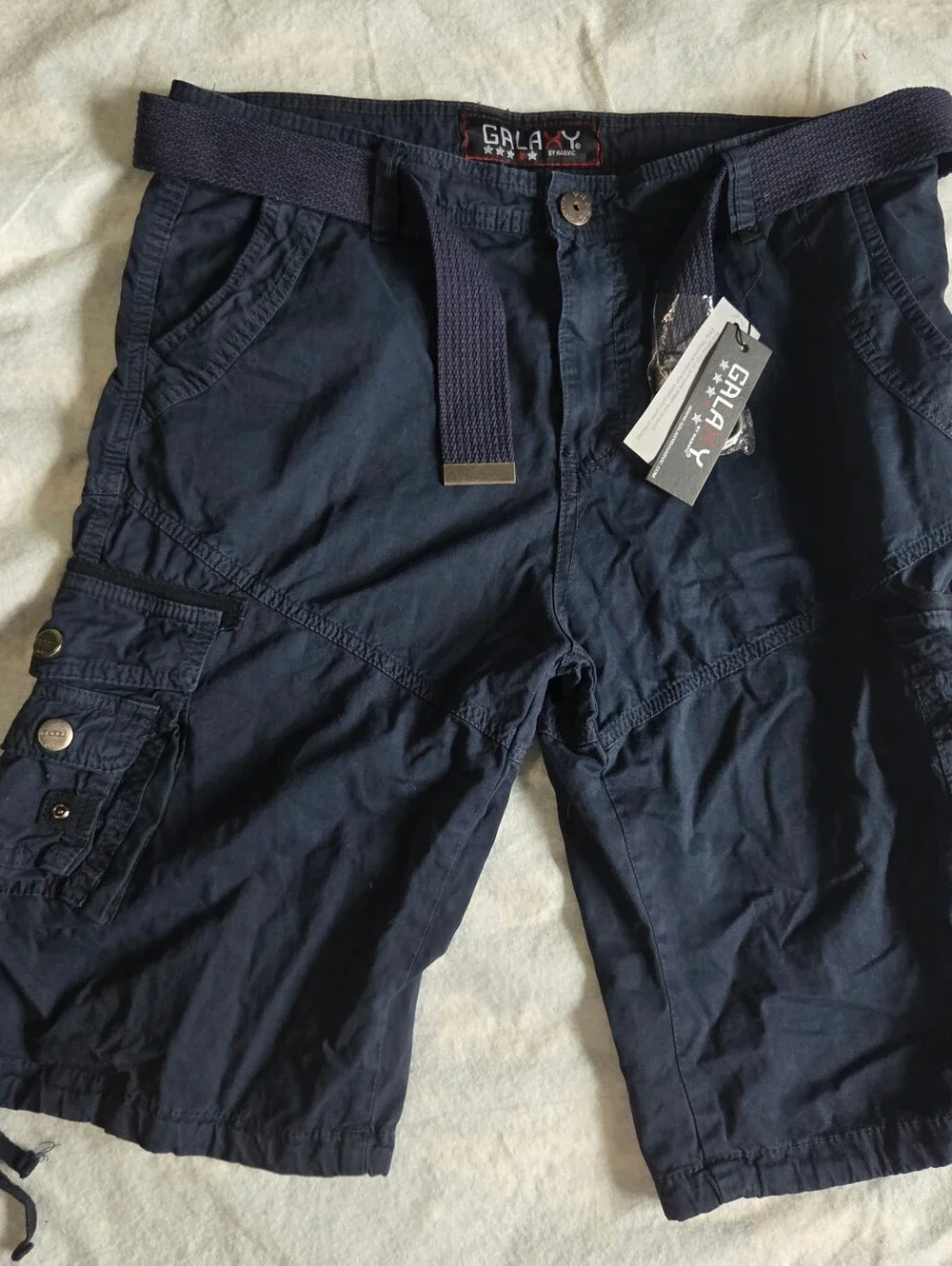 NWT.Galaxy by Harvic Mens Cargo Belted 9